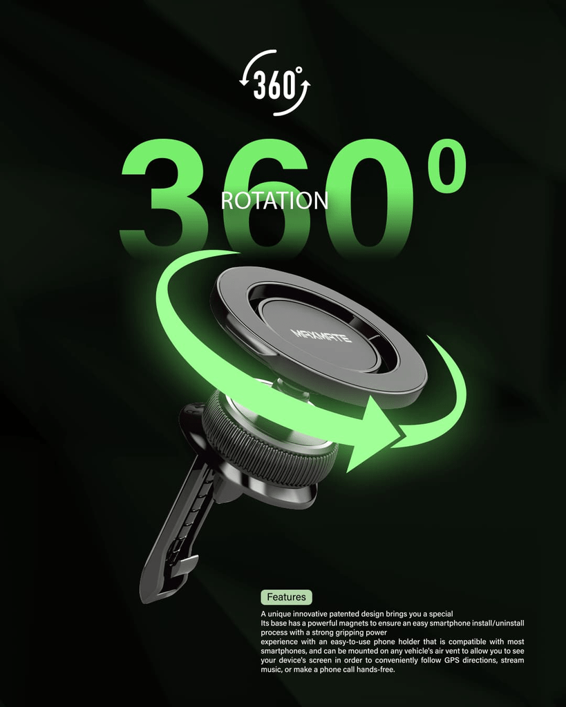 MPV44H Air-Vent Car Magnetic Phone Holder - Image 5