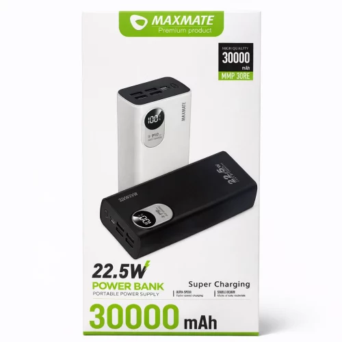 MAXMATE 30000mAh 22.5W Fast Charging Power Bank