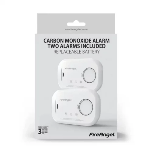 FireAngel Carbon Monoxide Alarm and Detector - FA3313 10-Year Sensor Life CO Alarm for Home with 1-Year Replaceable Batteries - Travel, Portable Carbon Monoxide Detector - CO Detector - 2-Pack - White