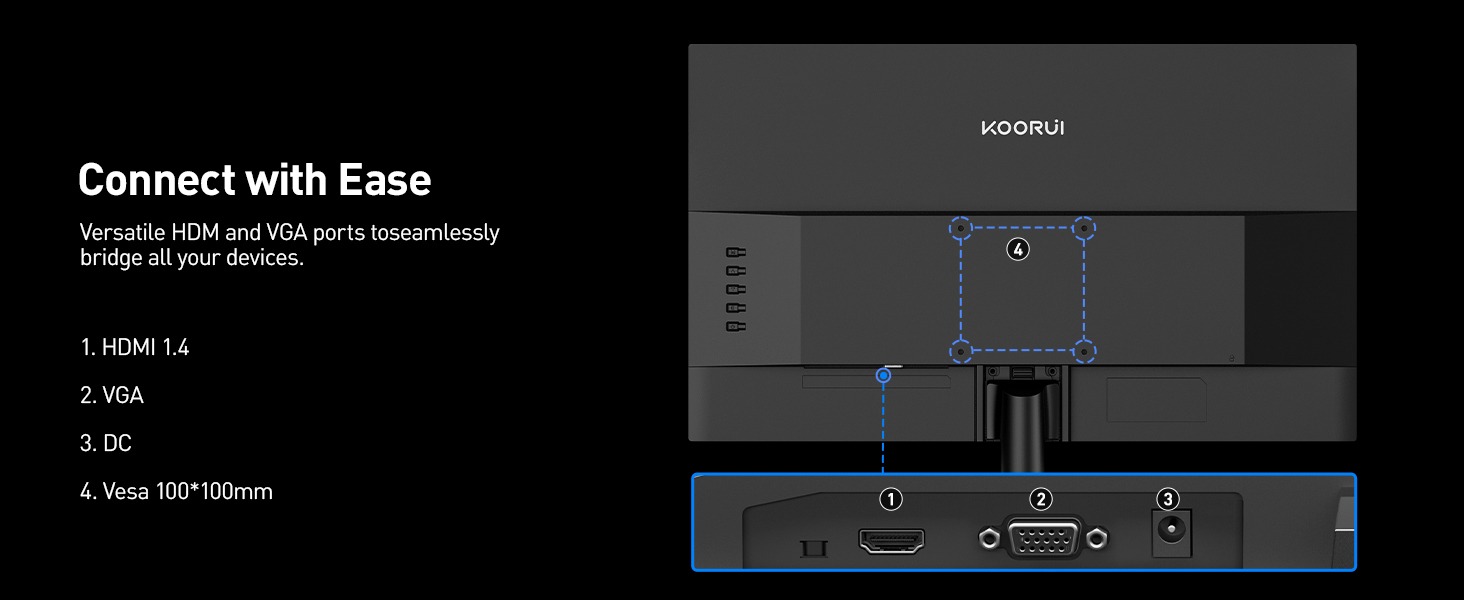 KOORUI 24 Inch Gaming Monitor, 170Hz, Full-HD 1080P, VA - Image 10