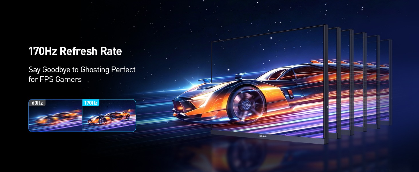 KOORUI 24 Inch Gaming Monitor, 170Hz, Full-HD 1080P, VA - Image 11